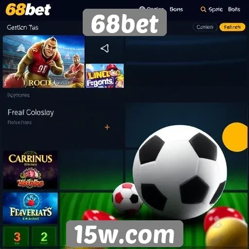 Comparativo de jogos disponíveis no 68bet